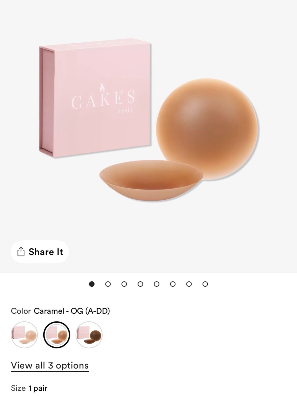 Cakes Body Adhesive Nipple Covers - Caramel